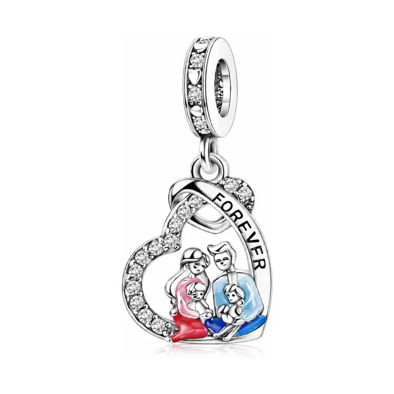 „Család Forever” Függő Charm – 925 Ezüsttel