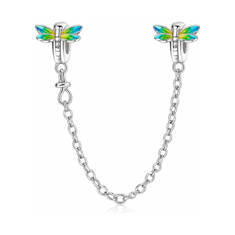 “Sparkling Pavé” Silver Safety Chain – 925 Sterling Silver